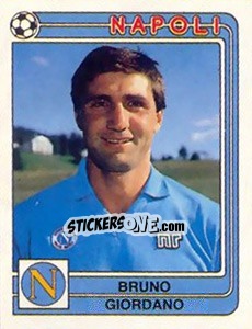 Sticker Bruno Giordano - Calciatori 1986-1987 n. 213 - Panini