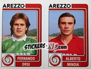 Sticker Fernando Orsi / Alberto Minoia - Calciatori 1986-1987 - Panini