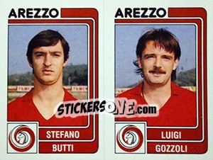 Sticker Stefano Butti / Luigi Gozzoli - Calciatori 1986-1987 n. 324 - Panini