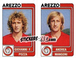 Sticker Giovanni F. Pozza / Andrea Mangoni - Calciatori 1986-1987 - Panini