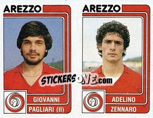 Sticker Giovanni Pagliari / Adelino Zennaro - Calciatori 1986-1987 n. 328 - Panini