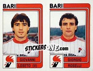 Cromo Giovanni Loseto / Giorgio Roselli - Calciatori 1986-1987 - Panini