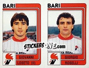 Sticker Giovanni Loseto / Giorgio Roselli - Calciatori 1986-1987 n. 334 - Panini