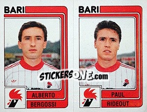 Sticker Alberto Bergossi / Paul Rideout - Calciatori 1986-1987 - Panini