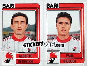 Sticker Alberto Bergossi / Paul Rideout - Calciatori 1986-1987 n. 336 - Panini
