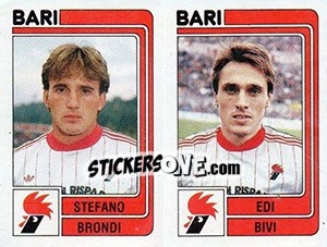 Sticker Stefano Brondi / Edi Bivi - Calciatori 1986-1987 n. 337 - Panini