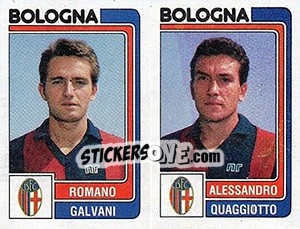 Sticker Romano Galvani / Alessandro Quaggiotto - Calciatori 1986-1987 n. 342 - Panini