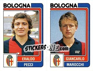 Sticker Eraldo Pecci / Giancarlo Marocchi - Calciatori 1986-1987 n. 344 - Panini