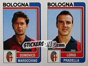 Sticker Domenico Marocchino / Loris Pradella - Calciatori 1986-1987 n. 345 - Panini