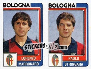 Sticker Lorenzo Marronaro / Paolo Stringara - Calciatori 1986-1987 - Panini