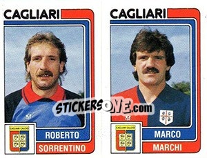 Sticker Roberto Sorrentino / Marco Marchi - Calciatori 1986-1987 n. 350 - Panini
