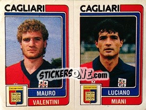 Sticker Mauro Valentini / Luciano Miani - Calciatori 1986-1987 n. 352 - Panini