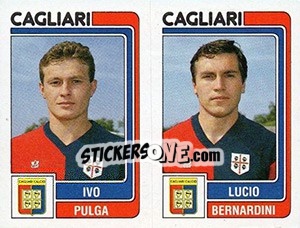 Cromo Ivo Pulga / Lucio Bernardini - Calciatori 1986-1987 - Panini