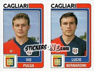 Sticker Ivo Pulga / Lucio Bernardini - Calciatori 1986-1987 n. 353 - Panini