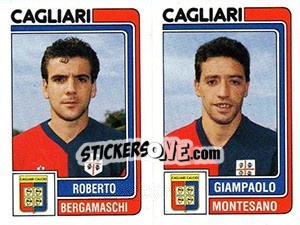 Sticker Roberto Bergamaschi / Giampaolo Montesano - Calciatori 1986-1987 n. 354 - Panini