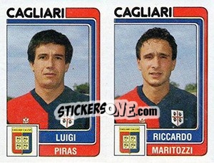 Sticker Luigi Piras / Riccardo Maritozzi - Calciatori 1986-1987 n. 355 - Panini