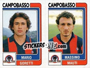 Sticker Mario Goretti / Massimo Mauti - Calciatori 1986-1987 - Panini