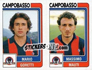 Sticker Mario Goretti / Massimo Mauti - Calciatori 1986-1987 n. 362 - Panini