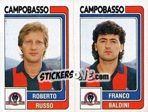 Sticker Roberto Russo / Franco Baldini - Calciatori 1986-1987 - Panini