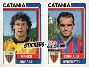Cromo Marco Onorati / Corrado Benedetti - Calciatori 1986-1987 - Panini