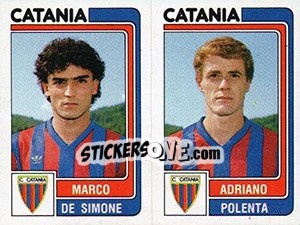 Cromo Marco De Simone / Adriano Polenta - Calciatori 1986-1987 - Panini