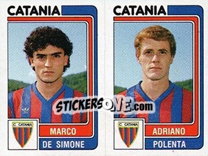 Sticker Marco De Simone / Adriano Polenta - Calciatori 1986-1987 n. 369 - Panini