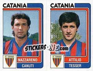 Figurina Mazzareno Canuti / Attilio Tesser - Calciatori 1986-1987 - Panini