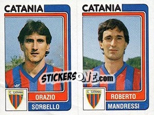 Cromo Orazio Sorbello / Roberto Mandressi - Calciatori 1986-1987 - Panini
