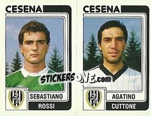 Sticker Sebastiano Rossi / Agatino Cuttone - Calciatori 1986-1987 n. 377 - Panini