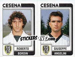 Cromo Roberto Bordin / Giuseppe Angelini - Calciatori 1986-1987 - Panini