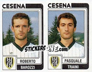 Sticker Roberto Barozzi / Pasquale Traini - Calciatori 1986-1987 - Panini