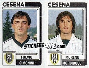 Sticker Fulvio Simonini / Moreno Morbiducci - Calciatori 1986-1987 n. 382 - Panini