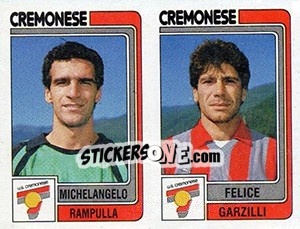 Sticker Michelangelo Rampulla / Felice Garzilli - Calciatori 1986-1987 n. 386 - Panini