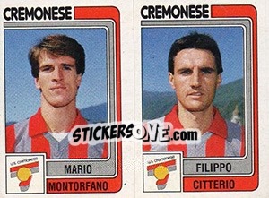 Sticker Mario Montorfano / Filippo Citterio - Calciatori 1986-1987 - Panini