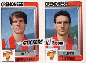 Sticker Mario Montorfano / Filippo Citterio - Calciatori 1986-1987 n. 388 - Panini