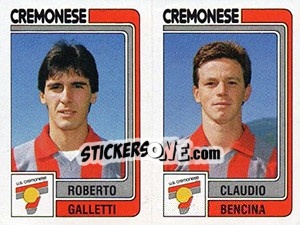 Sticker Roberto Galletti / Claudio Bencina - Calciatori 1986-1987 - Panini