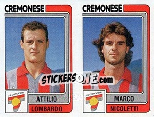 Figurina Attilio Lombardo / Marco Nicoletti - Calciatori 1986-1987 - Panini