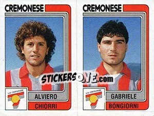 Sticker Alviero Chiorri / Gabriele Bongiorni - Calciatori 1986-1987 - Panini