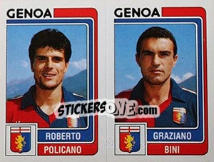 Sticker Roberto Policano / Graziano Bini - Calciatori 1986-1987 n. 396 - Panini