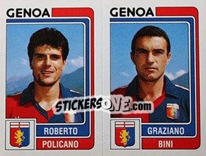 Sticker Roberto Policano / Graziano Bini - Calciatori 1986-1987 - Panini