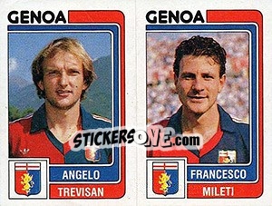 Sticker Angelo Trevisan / Francesco Mileti - Calciatori 1986-1987 n. 397 - Panini