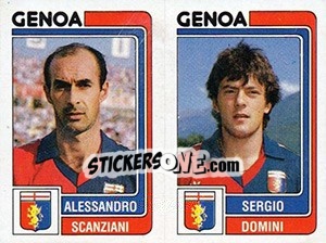 Sticker Alessandro Scanziani / Sergio Domini - Calciatori 1986-1987 - Panini