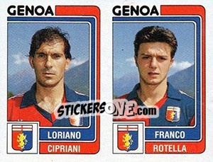 Sticker Loriano Cipriani / Franco Rotella - Calciatori 1986-1987 - Panini