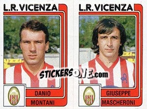 Sticker Danio Montani / Giuseppe Mascheroni - Calciatori 1986-1987 - Panini