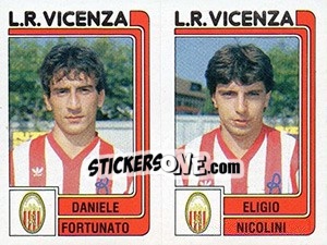 Sticker Daniele Fortunato / Eligio Nicolini - Calciatori 1986-1987 n. 407 - Panini