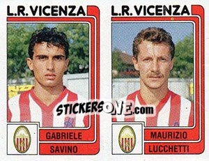 Sticker Gabriele Savino / Maurizio Lucchetti - Calciatori 1986-1987 n. 408 - Panini