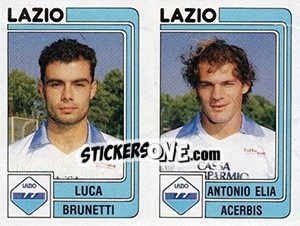Sticker Luca Brunetti / Antonio Elia Acerbis - Calciatori 1986-1987 n. 415 - Panini