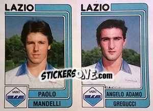 Sticker Paolo Mandelli / Angelo Adamo Gregucci - Calciatori 1986-1987 n. 418 - Panini