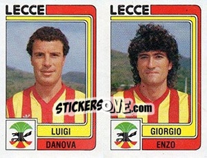 Sticker Luigi Danova / Giorgio Enzo - Calciatori 1986-1987 n. 424 - Panini