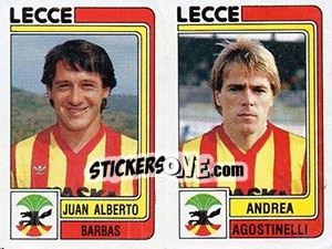 Sticker Juan Alberto Barbas / Andrea Agostinelli - Calciatori 1986-1987 n. 425 - Panini